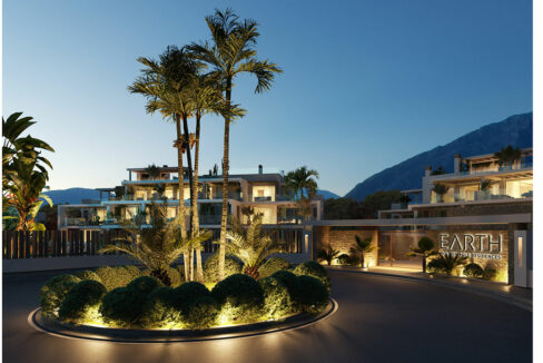 EARTH-NVOGA-Marbella-Realty-Golden-Mile-Entrance-Night-scaled