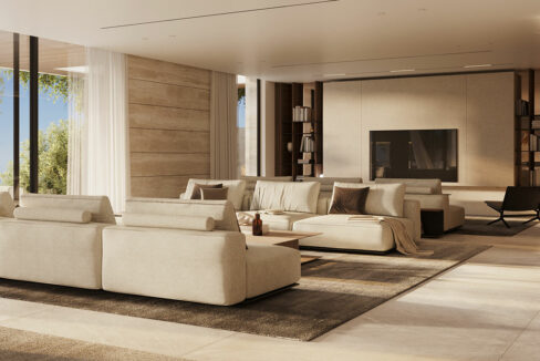 3-The-Sky-Marbella-Villas---Living-Room-&-Fireplace